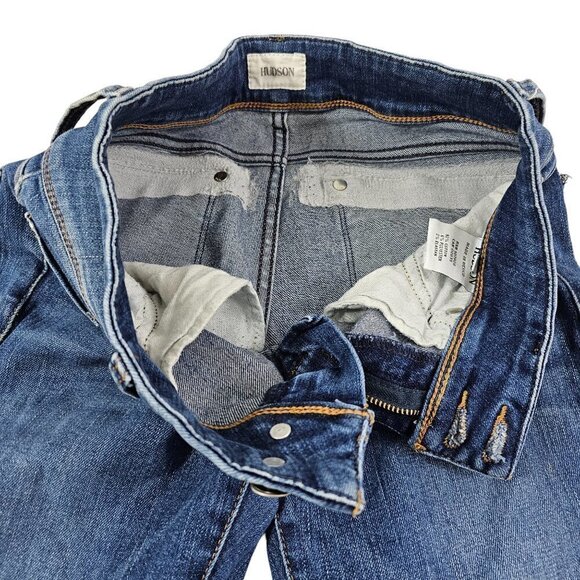 Hudson Ginny Straight with Cuff Distress Crop Low Rise Women’s Jeans - Size 25 - Picture 3 of 16